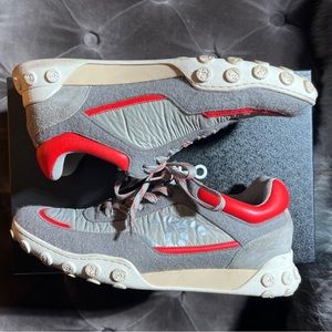 Chanel Gray & Orange Sneakers